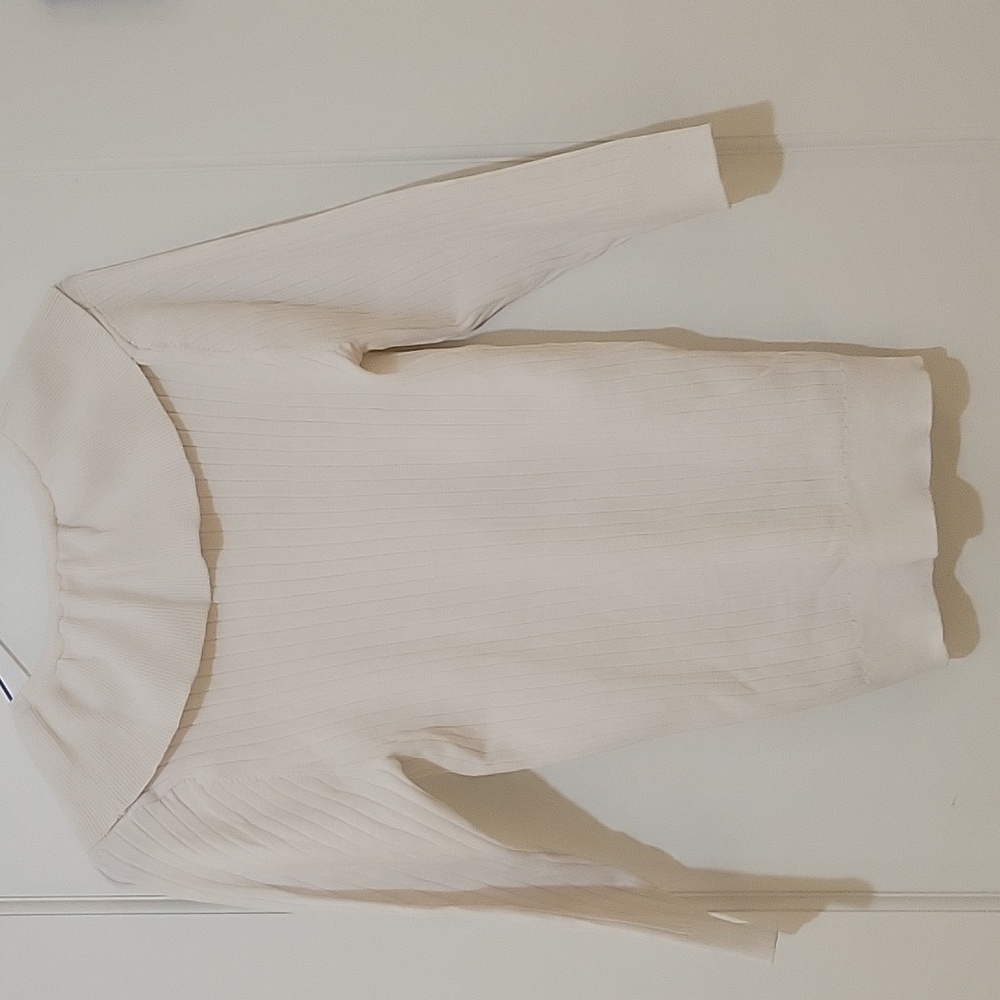 Chic Cream Women's Cowl Neck Sweater